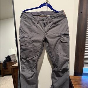 Burton women’s flare snowboarding cargo pants. Charcoal grey, size small.